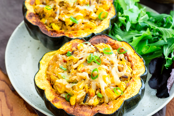 Wild Rice Stuffed Squash