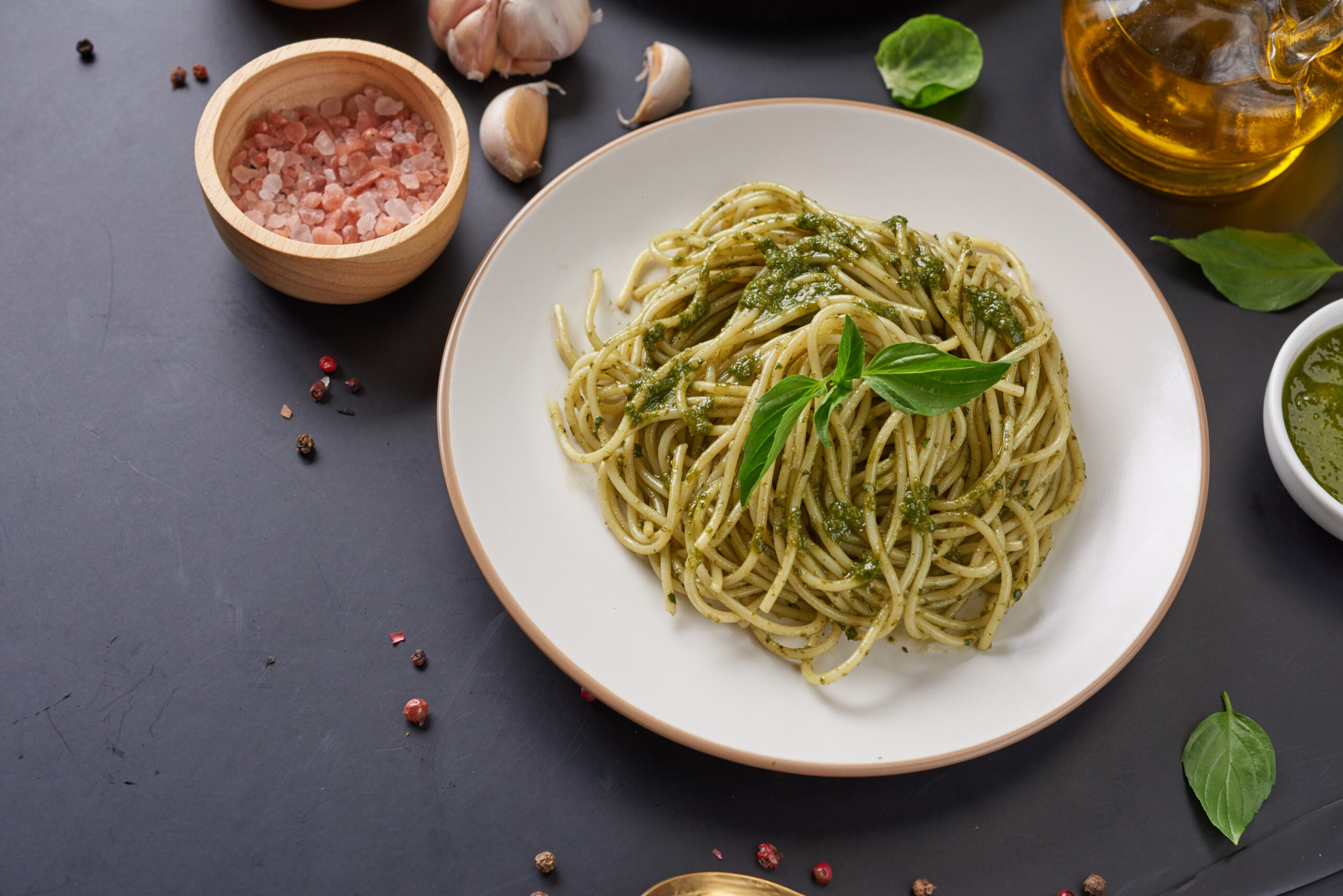 Green Bean Pasta with Cashew Pesto