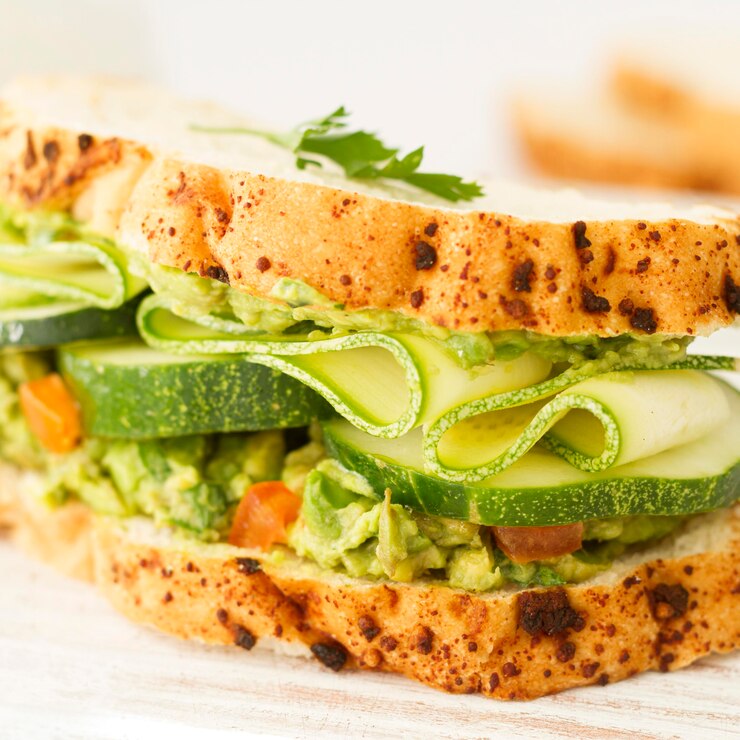 Greens and Things Sandwiches with Carrot Hummus